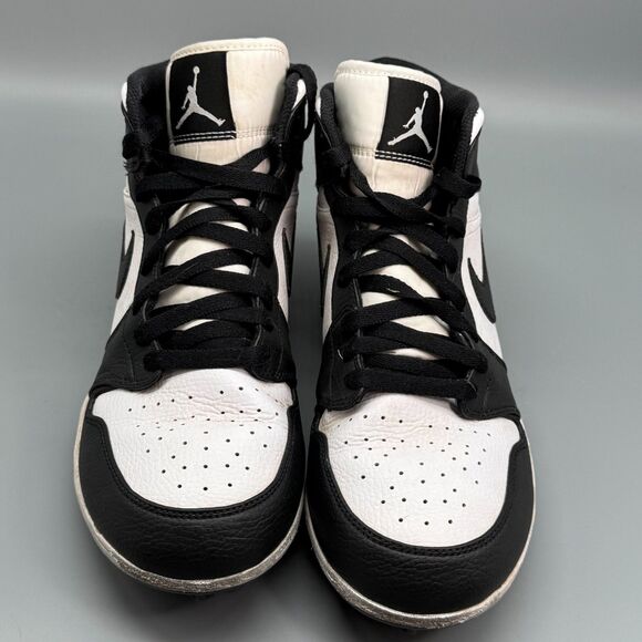 Nike Air Jordan 1 Mid TD Shoes Men\'s 9 Black White Leather Football Cleats Spike main image 5
